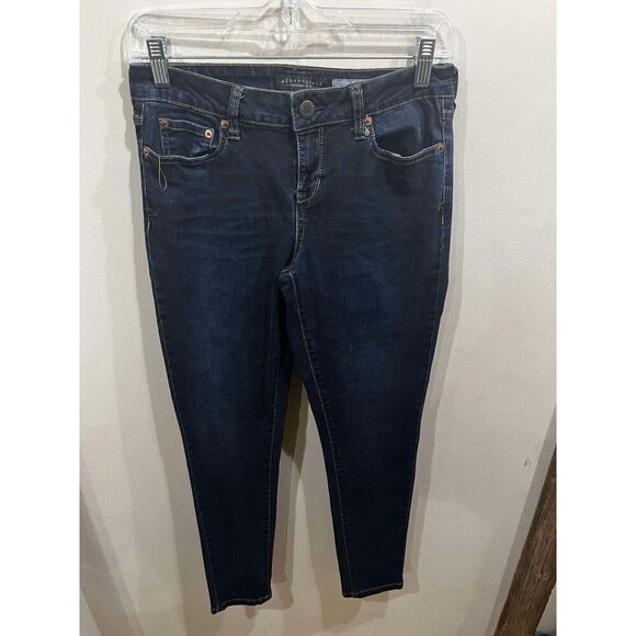 Aeropostale Jeans Womens 6 Jegging Blue High Rise Dark Wash Casual Stretch Denim - Picture 1 of 8